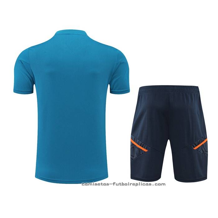 Chandal del Manchester United Manga Corta 2022-2023 Azul - Pantalon Corto
